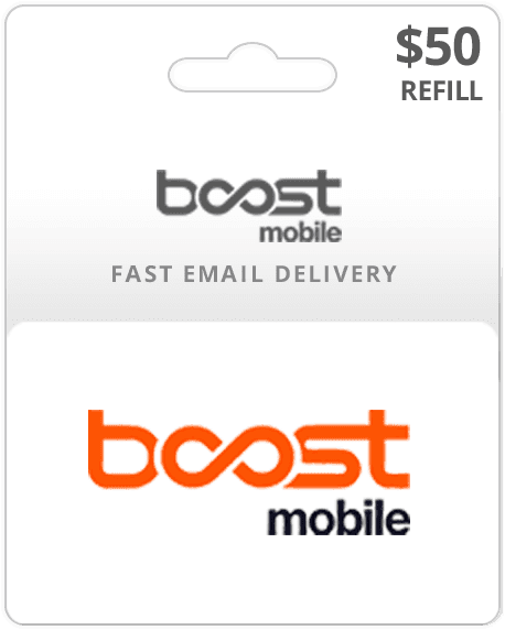 $50 Boost Mobile Prepaid Gift Card