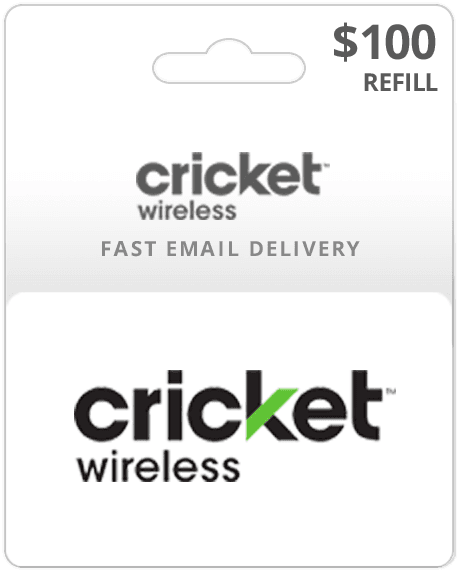 $100 Cricket Wireless Prepaid Gift Card