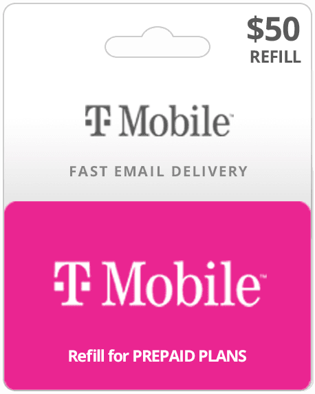 $50 T-Mobile Prepaid Gift Card