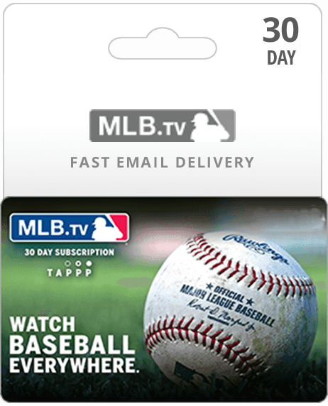 30 Day MLB.TV Subscription Gift Card (Email Delivery)
